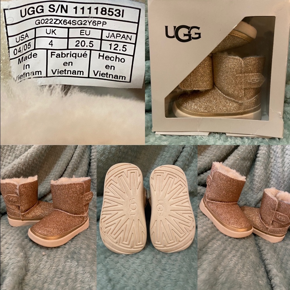 Glitter Gold Baby Ugg Boots